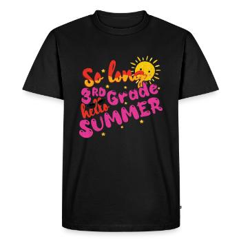 Day Of School Happy Last Class Summer 3rd Grade - Men's Premium Organic T-Shirt - black - Front - Nico (187cm)