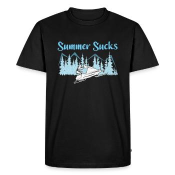 Beach 2022 Sucks Hate Summer Snow Boarding Snow - Men's Premium Organic T-Shirt - black - Front - Nico (187cm)