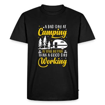 Une mauvaise journée de camping - Camping-car - T-shirt Premium bio Homme - noir - Devant - Nico (187cm)
