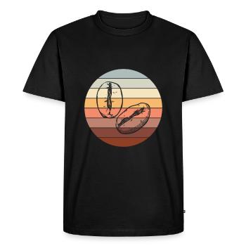 Retro Coffee - Men's Premium Organic T-Shirt - black - Front - Nico (187cm)