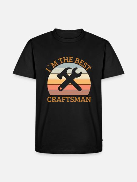 Ich Bin Der Beste Handwerker - Männer Premium Bio T-Shirt - Schwarz