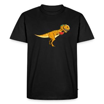Beach 2022 Tropical Watermelon Dinosaur Summer - Men's Premium Organic T-Shirt - black - Front - Nico (187cm)