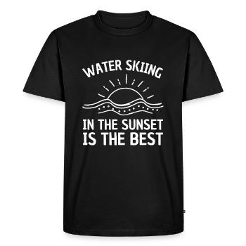 Le ski nautique au coucher du soleil est le meilleur - T-shirt Premium bio Homme - noir - Devant - Nico (187cm)