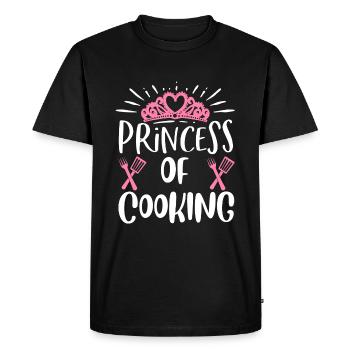 Princesse de la cuisine - T-shirt Premium bio Homme - noir - Devant - Nico (187cm)