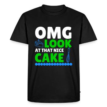 Omg Check Out This Beautiful Cake - Cooking - Men's Premium Organic T-Shirt - black - Front - Nico (187cm)