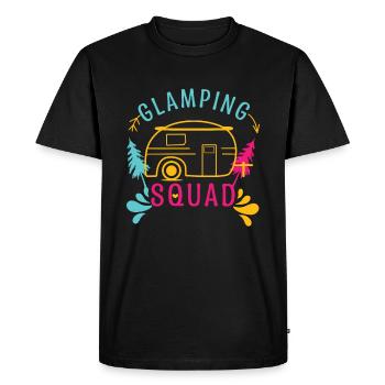 Squad Adventure Vacation Glamp Go Camping - Men's Premium Organic T-Shirt - black - Front - Nico (187cm)