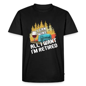 Wine Adventure Vacation Glamp Go Camping - Men's Premium Organic T-Shirt - black - Front - Nico (187cm)