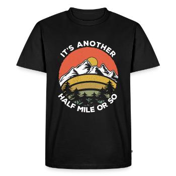 Retro Another Mile Hike Hiker Mountain Camping - Men's Premium Organic T-Shirt - black - Front - Nico (187cm)