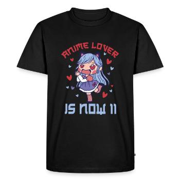Anime Lover Age 11 ans Naissance Otaku Anime - T-shirt Premium bio Homme - noir - Devant - Nico (187cm)