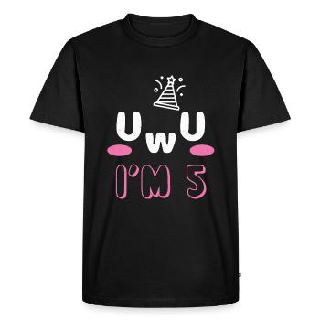 Owo Uwu Visage Age 5 ans Anime Esthétique Otaku - T-shirt Premium bio Homme - noir - Devant - Nico (187cm)