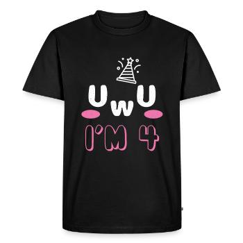 Owo Uwu Visage Age 4 ans Anime Esthétique Otaku - T-shirt Premium bio Homme - noir - Devant - Nico (187cm)