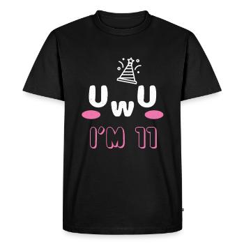 Owo Uwu Visage Age 11 ans Anime Esthétique Otaku - T-shirt Premium bio Homme - noir - Devant - Nico (187cm)