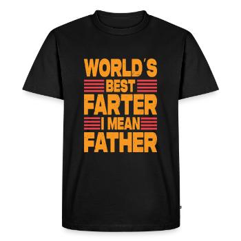 Le meilleur farter du monde, je veux dire père - T-shirt Premium bio Homme - noir - Devant - Nico (187cm)