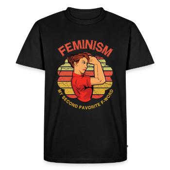 Féminisme Mot préféré Droits Femmes Égalité - T-shirt Premium bio Homme - noir - Devant - Nico (187cm)