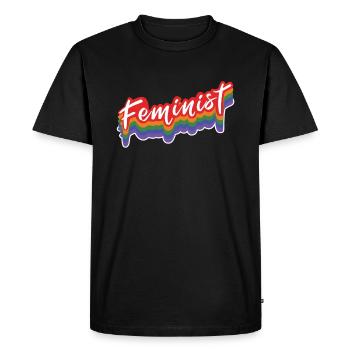 Féministe Rétro Féminisme Droits Femmes Égalité - T-shirt Premium bio Homme - noir - Devant - Nico (187cm)