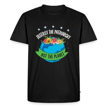 Détruire le patriarcat Droits féministes Égalité des femmes - T-shirt Premium bio Homme - noir - Devant - Nico (187cm)