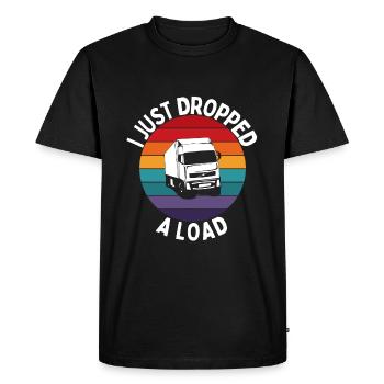 Je viens de laisser tomber une charge - T-shirt Premium bio Homme - noir - Devant - Nico (187cm)