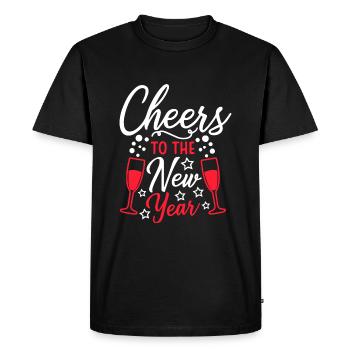 Vive la nouvelle année - T-shirt Premium bio Homme - noir - Devant - Nico (187cm)