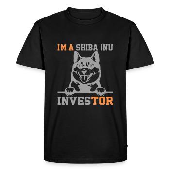 Je suis Shiba Inu Investisseur - Shiba Inu Army - T-shirt Premium bio Homme - noir - Devant - Nico (187cm)