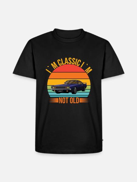 I'm classic not old - car - Men's Premium Organic T-Shirt - black