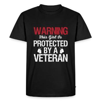 Soldat vétéran Soldat Fille - Vétéran Fille - T-shirt Premium bio Homme - noir - Devant - Nico (187cm)