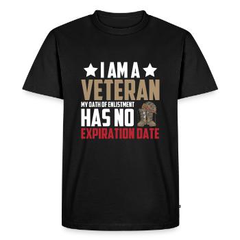Vétéran de LA citation du soldat de l’armée américaine - T-shirt Premium bio Homme - noir - Devant - Nico (187cm)