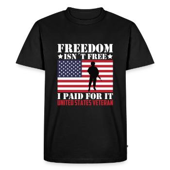 La liberté n’est pas gratuite J’ai payé pour ça - T-shirt Premium bio Homme - noir - Devant - Nico (187cm)