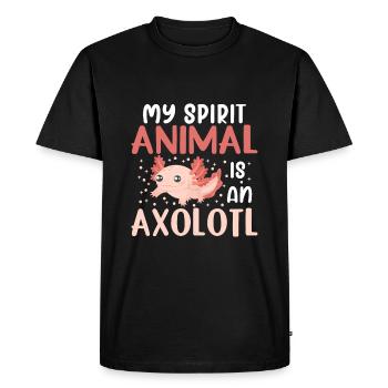 My Spirit Animal est un Axolotl Funny Axolotl - T-shirt Premium bio Homme - noir - Devant - Nico (187cm)