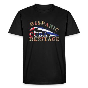 Drapeau du patrimoine cubain Cuba Mois du patrimoine hispanique - T-shirt Premium bio Homme - noir - Devant - Nico (187cm)