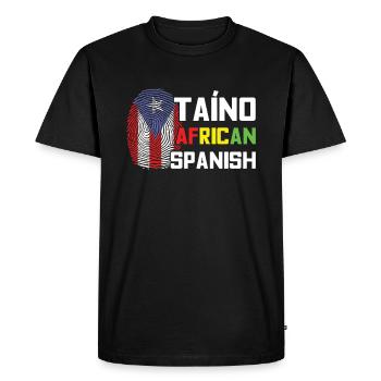 Drapeau espagnol américain Mois du patrimoine hispanique - T-shirt Premium bio Homme - noir - Devant - Nico (187cm)