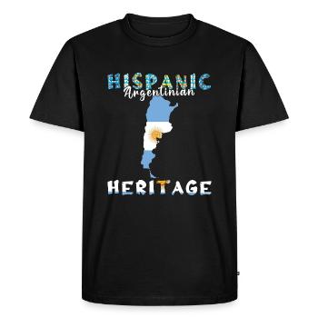 Mois du patrimoine hispanique argentin - T-shirt Premium bio Homme - noir - Devant - Nico (187cm)