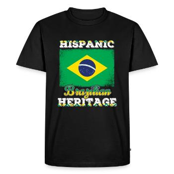 Brésil Mois du patrimoine hispanique brésilien - T-shirt Premium bio Homme - noir - Devant - Nico (187cm)