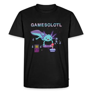 Jeux Axolotl mignons Beaucoup d’amateurs de jeux vidéo - T-shirt Premium bio Homme - noir - Devant - Nico (187cm)