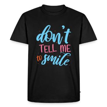 Tell To Smile Féminisme Droits Femmes Égalité - T-shirt Premium bio Homme - noir - Devant - Nico (187cm)