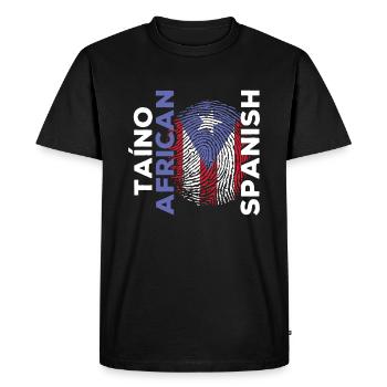 American Spain Flag Hispanic Heritage Month - Men's Premium Organic T-Shirt - black - Front - Nico (187cm)