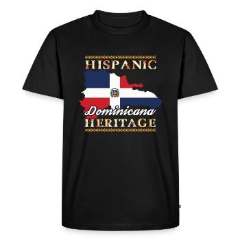 Mois du patrimoine hispanique de la République dominicaine - T-shirt Premium bio Homme - noir - Devant - Nico (187cm)