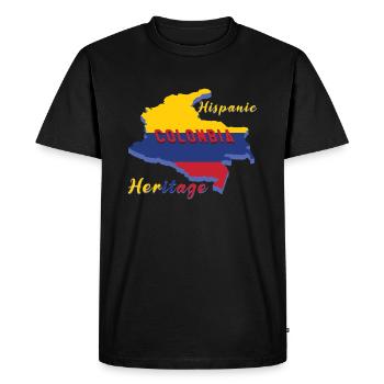 Mois du patrimoine hispanique en Colombie - T-shirt Premium bio Homme - noir - Devant - Nico (187cm)