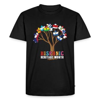 Drapeaux des arbres Mois du patrimoine hispanique - T-shirt Premium bio Homme - noir - Devant - Nico (187cm)
