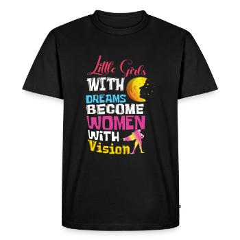 Fille avec rêve Féminisme Droits Femmes Égalité - T-shirt Premium bio Homme - noir - Devant - Nico (187cm)
