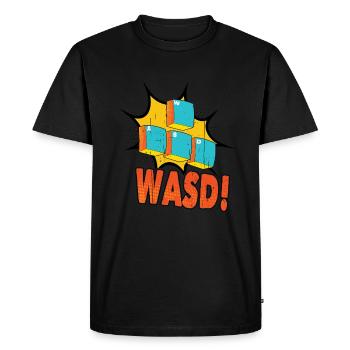 Keyboard Keys Computer Video Game Gamer Gaming - Men's Premium Organic T-Shirt - black - Front - Nico (187cm)