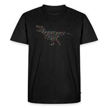Art Raptor Dinosaur International Dot Day - Men's Premium Organic T-Shirt - black - Front - Nico (187cm)