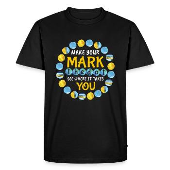 Make Mark Colorful Pattern International Dot Day - Men's Premium Organic T-Shirt - black - Front - Nico (187cm)