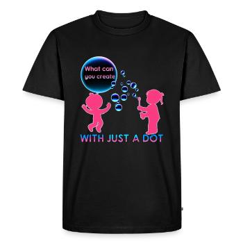 Create With Dot Kid Bubbles International Dot Day - Men's Premium Organic T-Shirt - black - Front - Nico (187cm)