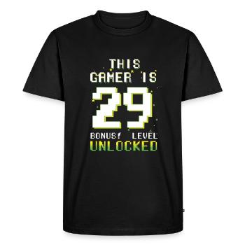 This Gamer Video Game Lover Gamer Age 29 - Men's Premium Organic T-Shirt - black - Front - Nico (187cm)