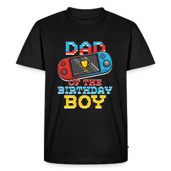 Papa de Gamer Amateur de jeux vidéo Gamer - T-shirt Premium bio Homme - noir - Devant - Nico (187cm)