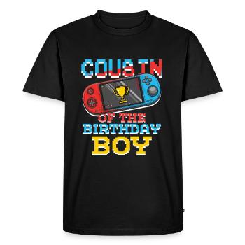 Cousin Of Gamer Amateur de jeux vidéo Gamer - T-shirt Premium bio Homme - noir - Devant - Nico (187cm)