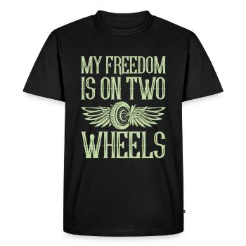 Ma liberté est sur deux roues - Moto - T-shirt Premium bio Homme - noir - Devant - Nico (187cm)