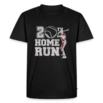 20 ans Jour Naissance Athlète Sport Baseball - T-shirt Premium bio Homme - noir - Devant - Nico (187cm)