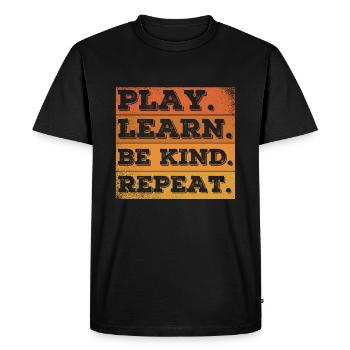 Retro Play Apprendre Kind Répéter La Gentillesse Journée de l’Unité - T-shirt Premium bio Homme - noir - Devant - Nico (187cm)