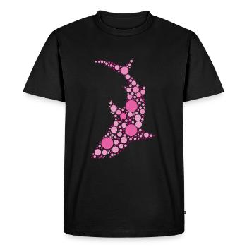 Art Pattern Colorful Shark International Dot Day - Men's Premium Organic T-Shirt - black - Front - Nico (187cm)